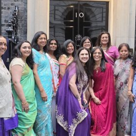 Jain Community Ladies Outside 10 Downing Street