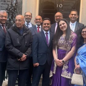 Jain Community Members Outside 10 Downing Street